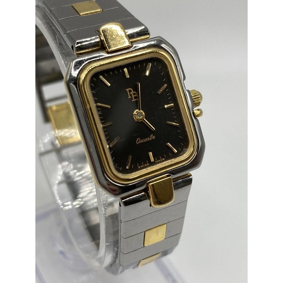 PB ( Paul Brequette) 18K Gold Trim Quartz Swiss Made Watch 4 Jewels - Picture 1 of 11